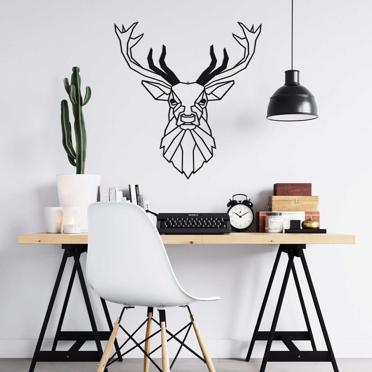 Decoratiune de perete, DEC-BL016, Dimensiune: 40 x 40 cm, Negru — imaginea 2