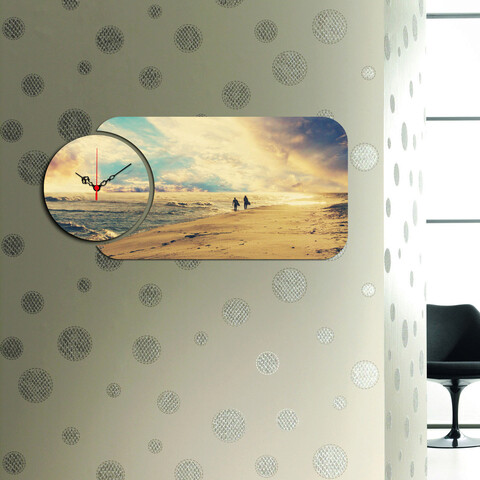Set ceas si tablou decorativ, yms-49, mdf , dimensiune: 68 x 32 cm, multicolor