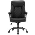 Scaun de birou Victory, Pakoworld, 64.5x72.5x118 cm, piele ecologica, negru