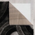 Covor Velvet Carved Grey/Black, Flair Rugs, 200x290 cm, poliester reciclat, gri/negru