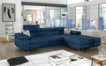 Coltar extensibil dreapta 4 locuri ELTAP, Armd-39, Armando, 289x203x85 cm, lemn/poliester, albastru inchis