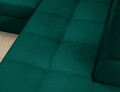 Coltar extensibil stanga 4 locuri ELTAP, ERI-36, Eridano, 275x202x88 cm, lemn/poliester, verde inchis
