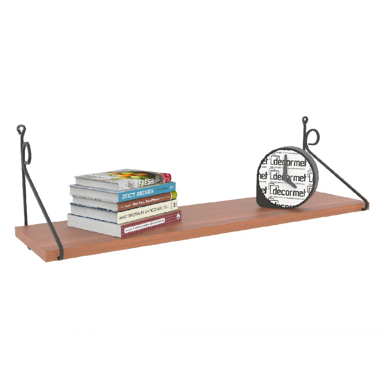 Raft de perete, Decormet, Seramoni, 72x27x20 cm, Maro - 1 | YEO