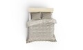 Lenjerie de pat dubla Super King, 3 piese, 220x260 cm, 50x80 cm, 100% bumbac ranforce, Beverly Hills Polo Club, BHPC 013, crem