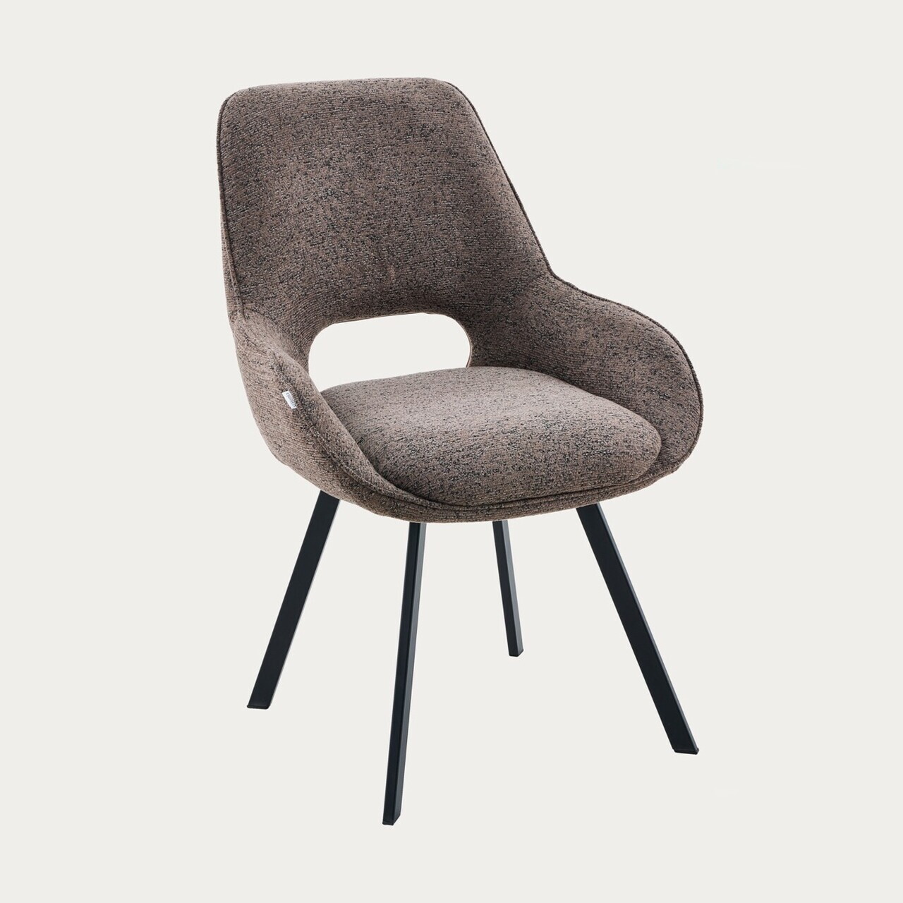 Scaun Alagi, Homla, 57x63x82 cm, metal/poliester, maro - view 2