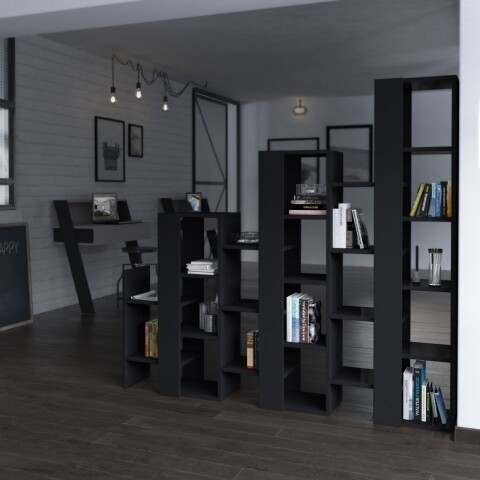 Biblioteca Lift, Homitis, 164.5x29x161 cm, antracit 164.5x29x161