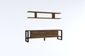 Mobilier pentru living Melis, Puqa Design, 2 piese, 160x30x45 cm, maro
