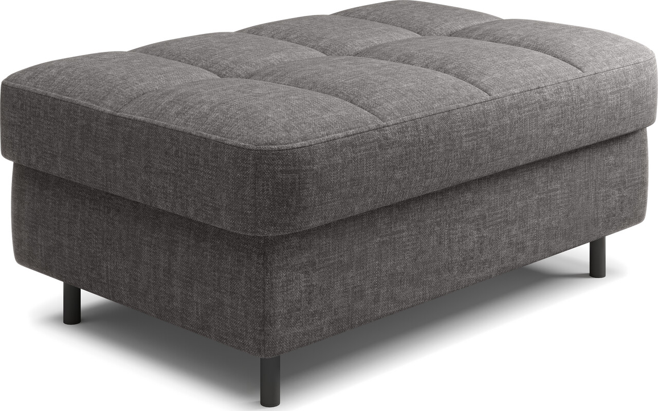 Taburet cu spatiu pentru depozitare ELTAP, GOM-06MAN, Gomsi, 104x72x45 cm, lemn/poliester, gri inchis - view 5