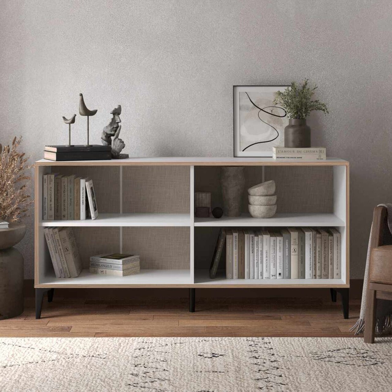 Bufet, Hanah Home, Arden, 160x80x44 cm, Alb - imagine 4