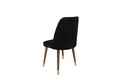 Set scaune 4 piese, Nmobb, Hugo-386 V4, Metal, Negru / Nuc / Auriu