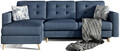 Coltar extensibil reversibil 3 locuri ELTAP, AsgL-11, Asgard, 248x162x93 cm, lemn/poliester, albastru