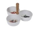 Recipient pentru servire gustari Italian Design, 20x36x13.5 cm, portelan
