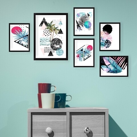 Set 6 tablouri decorative, SET_013, Lulu, 24×29 cm/24×44 cm, plastic Decoratiuni