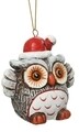 Glob Owl w lines, Decoris, 7.5x5.5x7 cm, teracota, multicolor
