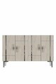 Consola, Hanah Home, Ilay 120, 120x75x32 cm, Antracit / Travertin / Argint