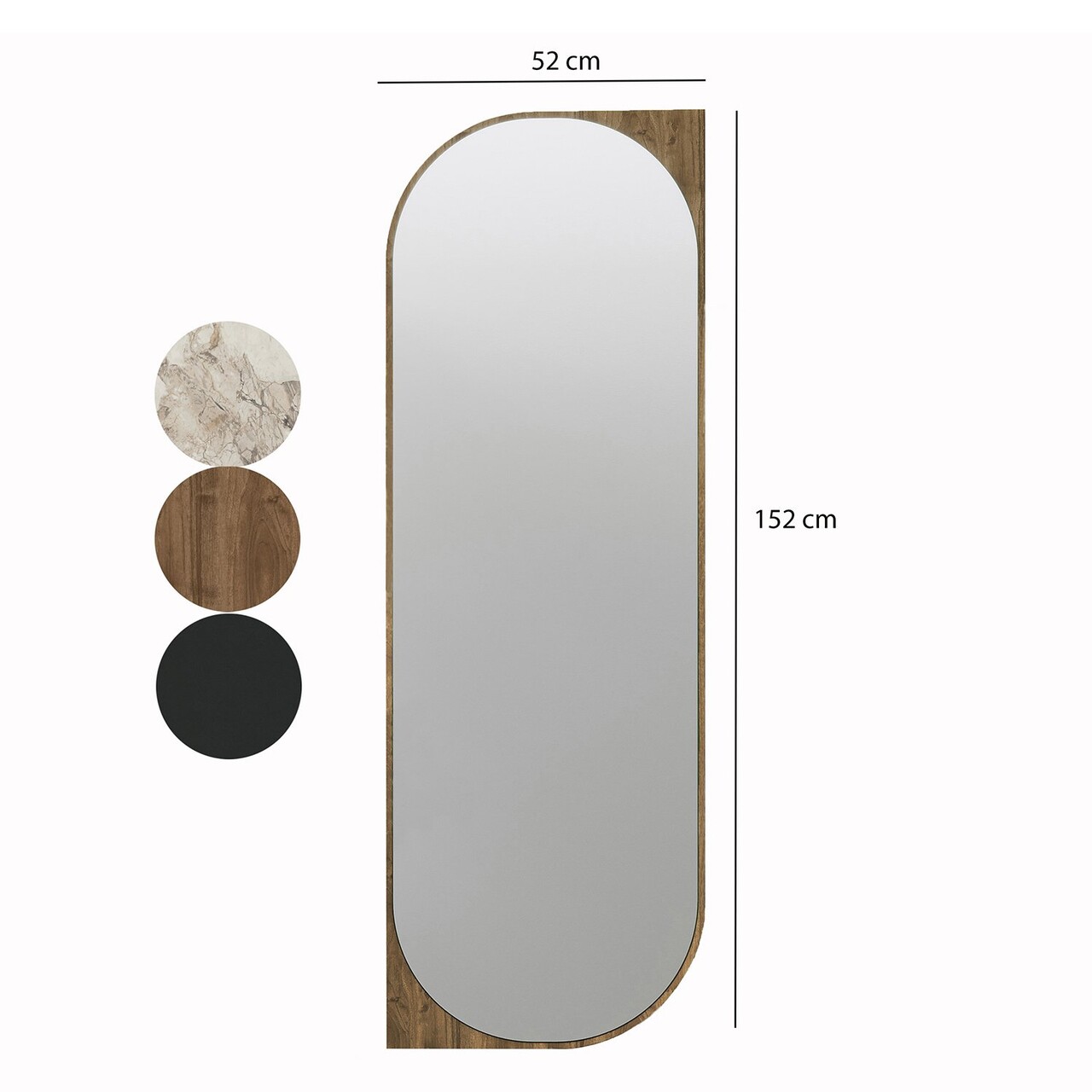 Oglinda decorativa, Neostill, Livi, 52x152 cm, MDF , Maro