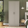 Dulap pentru haine, Hanah Home, BA309, 90x210x57.5 cm, Gresie