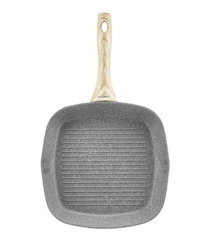 Tigaie grill Kenya, Ambition, 28 cm, aluminiu forjat, invelis Stone Effect
