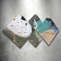 Set 4 tablouri decorative, 4MDF1832594821, MDF, Imprimat UV, Multicolor