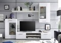 Mobilier living, 4 piese, Shine, 230 x 40 x 190 cm, PAL/MDF, alb lucios