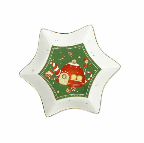Platou servire, Elfomagia, Brandani, 20x20 cm, portelan New Bone China