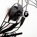 Lampa de perete, Shadow, 611 - A, E27, 100 W, metal/MDF, negru