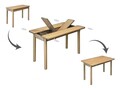 Set masa extensibila si 4 scaune, Vella, Vina Mini 05 1070, PAL, Stejar / Verde