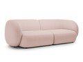 Canapea modulara 4 locuri, Kate, Micadoni, 243x99x76 cm, tesatura boucle, roz pudra