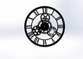Ceas de perete, Davin Clock, Metal, Dimensiune: 46 x 46 cm, Negru