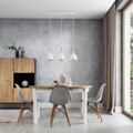 Lustra ELTAP, Woldes, 71x17x110 cm, 3xE27, 15W, otel, alb/natur