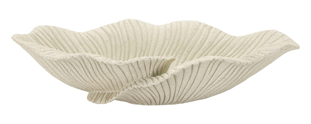 Bol decorativ, Mauro Ferretti, Petal, 39x24x8.5 cm, polirasina, nisip - view 5