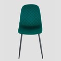 Scaun Noir, Homla, 52x44x85 cm, metal/catifea din poliester, verde