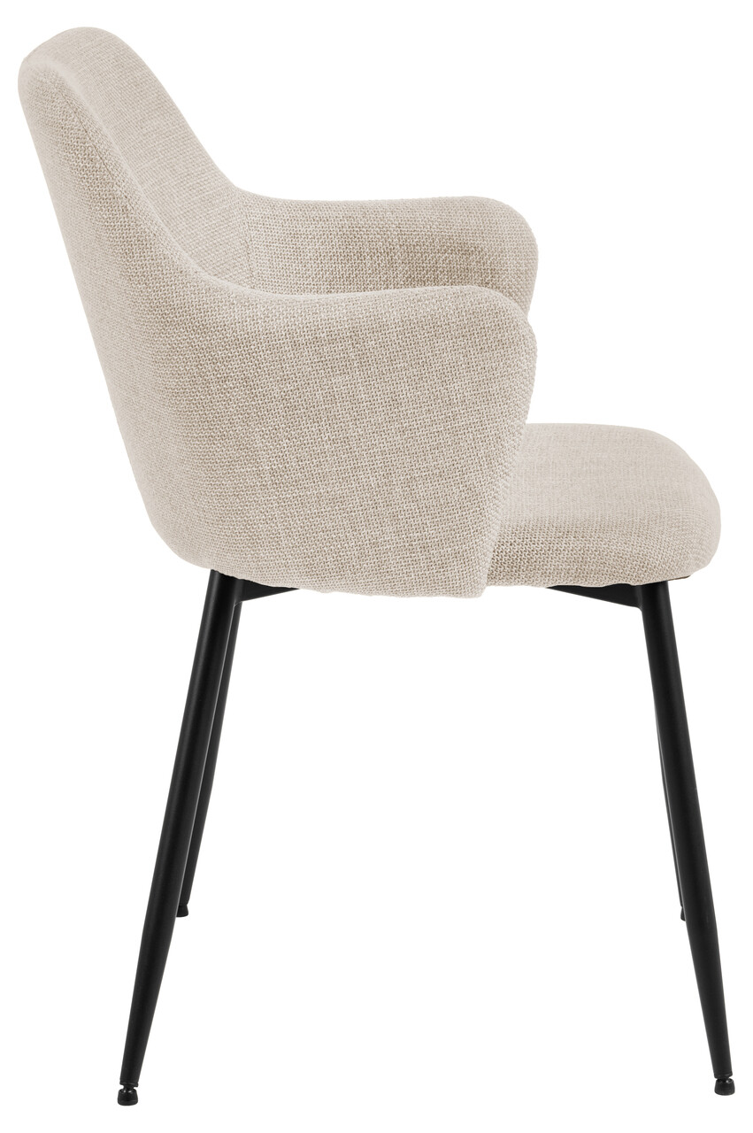 Scaun Ilsa, Actona, 54.5x60x84.5 cm, tesatura structurata/otel, bej - view 7