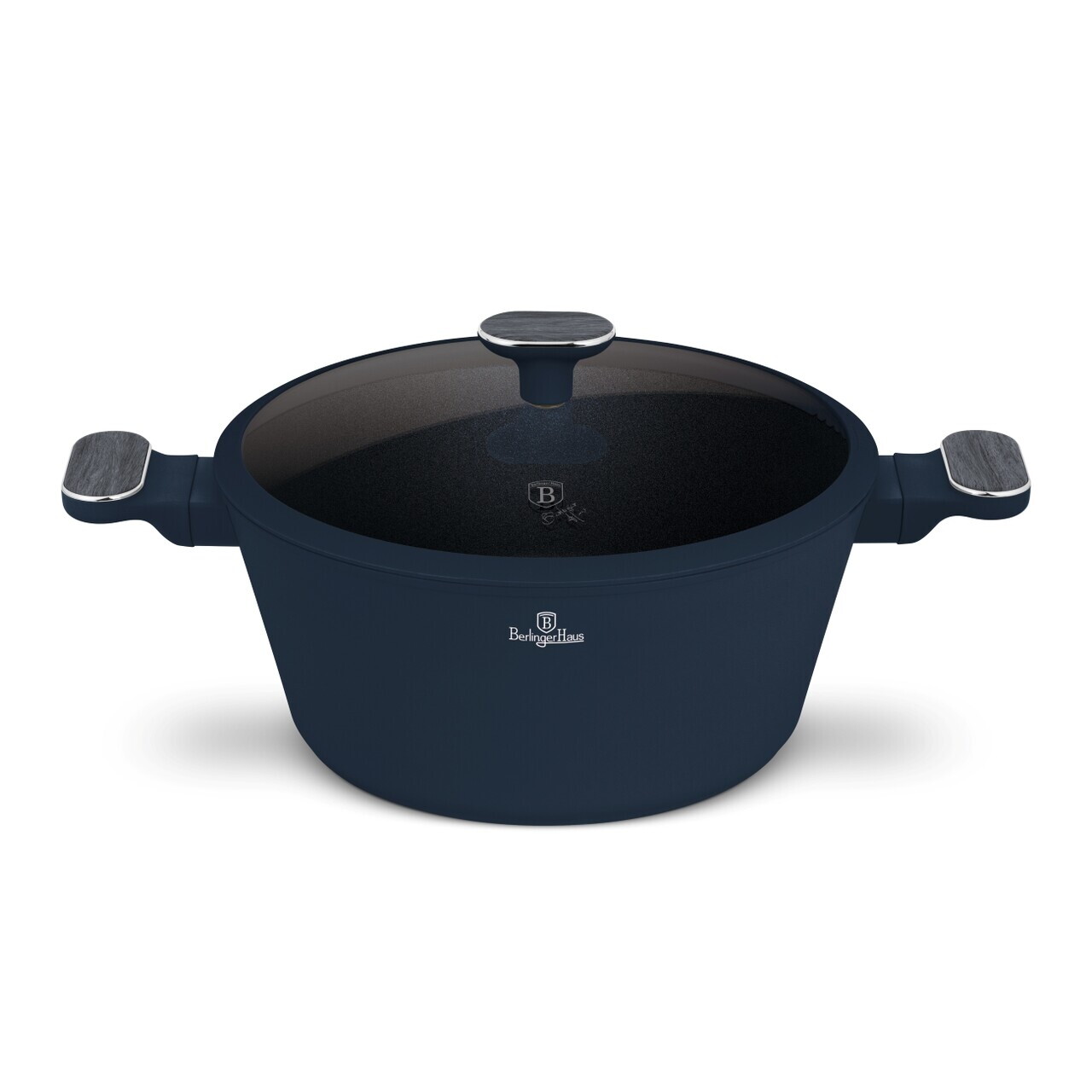 Oala cu capac Berlinger Haus, Deep Sea, 28 cm, 6.3 L, aluminiu forjat, albastru mat/gri - view 2