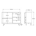 Dulap multifunctional, Locelso, RE2-SY, Stejar / Verde