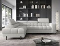 Coltar extensibil stanga 5 locuri ELTAP, LT-03ROY, Ferucce, 276x200x93 cm, lemn/poliester, gri deschis