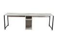 Birou, Nordure, Twin Study Desk, 240x74x60 cm, Frezie / Marmură / Negru