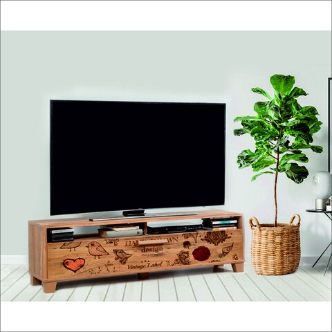 Comoda tv box retro 140, vella, 140x35x41 cm, multicolor