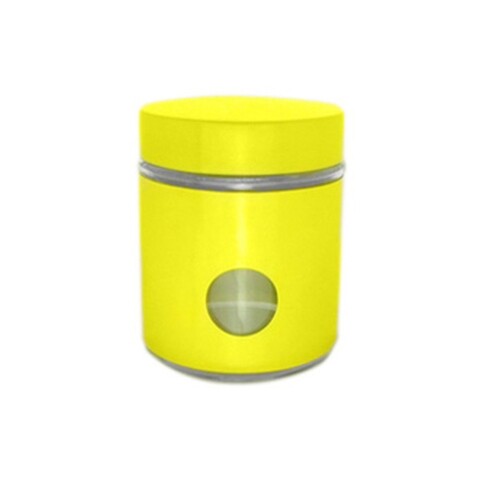 Recipient cu capac Muhler, MR-1403, sticla/metal, 550 ml, galben