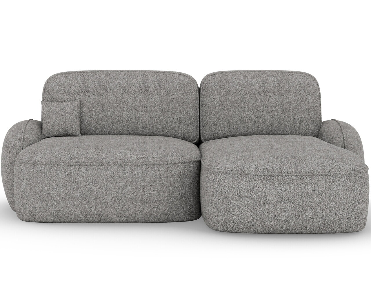 Coltar extensibil dreapta 3 locuri ELTAP, Tesalia, 240x150x93 cm, lemn/tesatura boucle, gri — imaginea 4