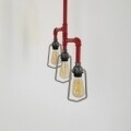 Candelabru All Design, handmade, 44x13x65 cm, Black Red Grey