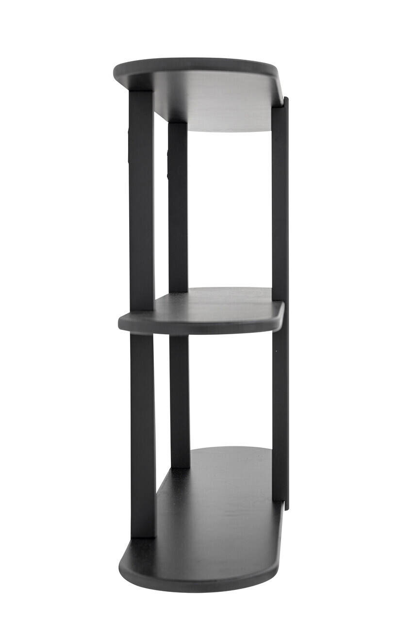 Raft de perete, Bloomingville, Vicente, 80x19x55.5 cm, MDF/lemn de pin, negru - imagine 3