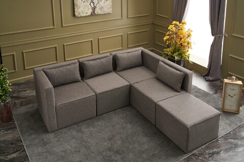 Coltar moduler maya kose koltuk , balcab home, 80x80x72 cm, lemn, maro