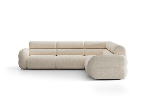 Coltar simetric 7 locuri, Neo, Micadoni Home, 295x295x83 cm, tesatura Chenille Silencio, bej deschis