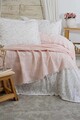 Set cuvertura de pat dubla 3 piese, L'essentiel Maison, Pamela, Roz pudra