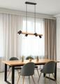 Lustra Marley, TRIO, 80x20x150 cm, 35W, 4x GU10, metal, negru mat/natur
