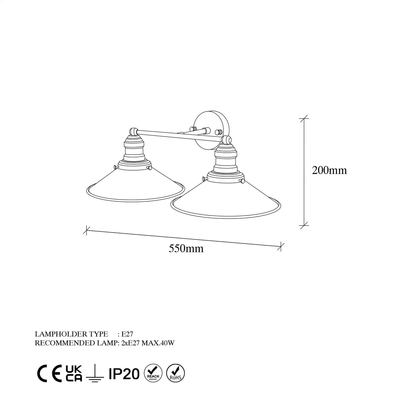 Aplica de perete, Fulgor, 942FLG2167, Metal, Auriu