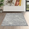 Covor Efterios, Decorino, 60x110 cm, polipropilena, gri/alb