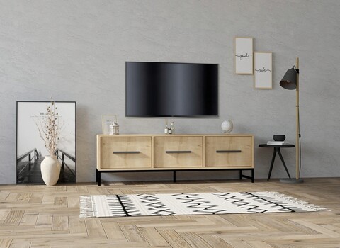 Comoda TV, Puqa Design, Melody, 160x50x40 cm, PAL, Maro mezoni.ro