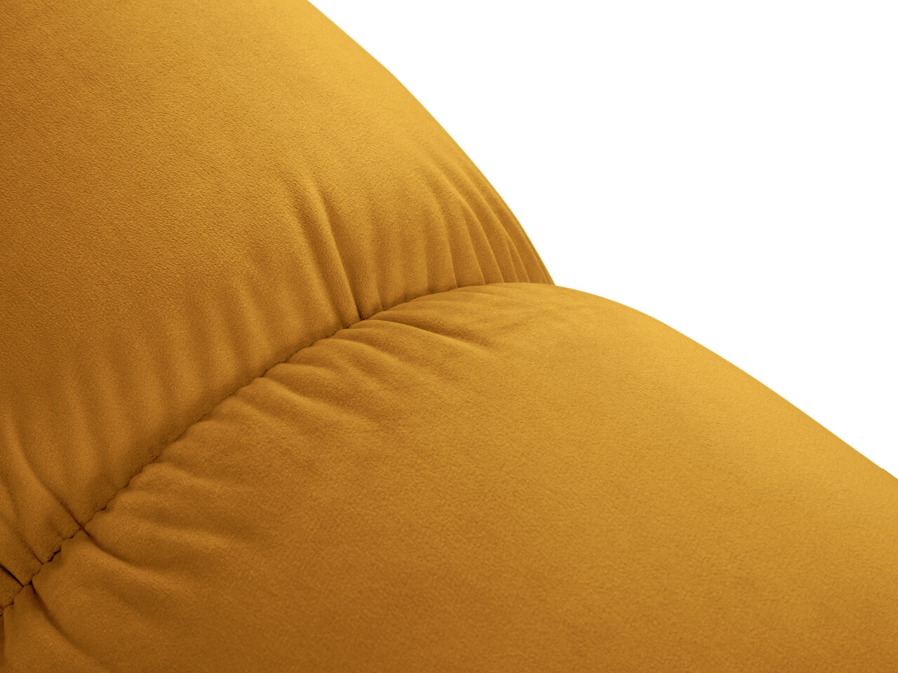 Taburet, Bellis, Micadoni Home, BL, 94x94x43 cm, catifea, galben - view 6